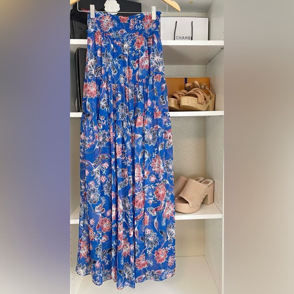 REVOLVE x MISA Allesia sheer maxi skirt  in blue floral Size SMALL. NWT - Picture 10 of 10